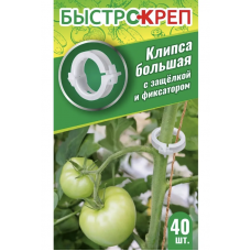 Клипса большая с защелкой и фиксатором для овощей 40шт(упак 25шт)